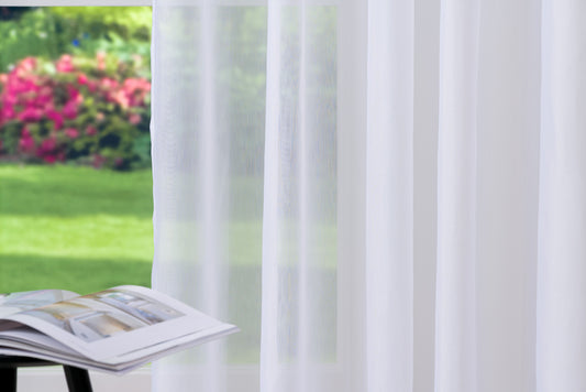 AVENUE White ECO Custom Made Curtains - sheer