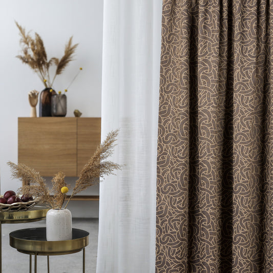 MOZAIC Grey Custom Made Curtains