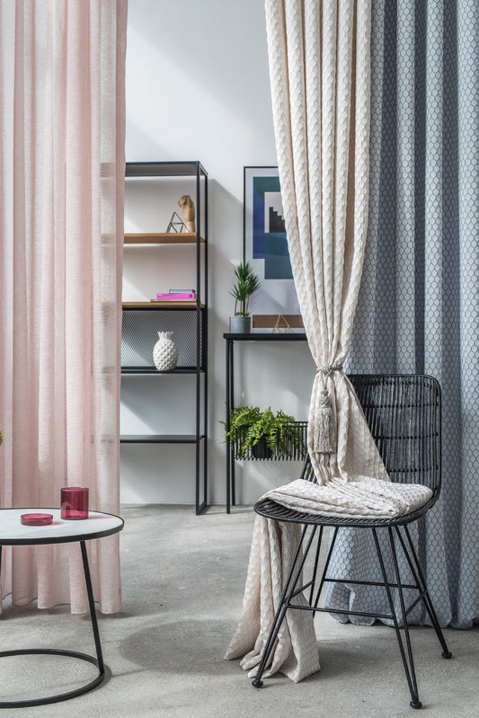 POSITANO Grey Custom Made Curtains