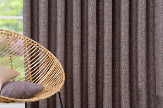 RUBEN brown Custom Made Curtains