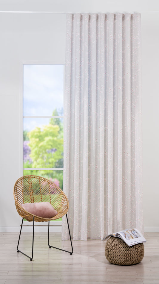 SAKURA beige floral Custom Made Curtains