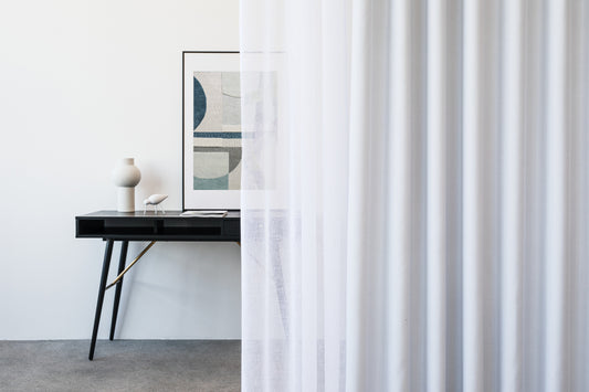 SAMARA white Custom Made Curtains - Sheer