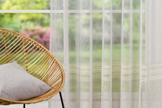 BORGHESE Grey Custom Made Curtains - sheer