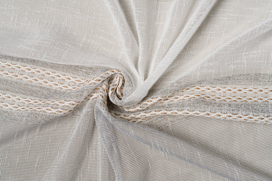 BORGHESE Grey Custom Made Curtains - sheer