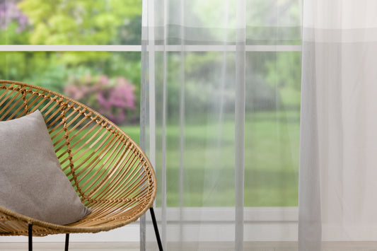 VIVA White/ grey Custom Made Curtains - sheer