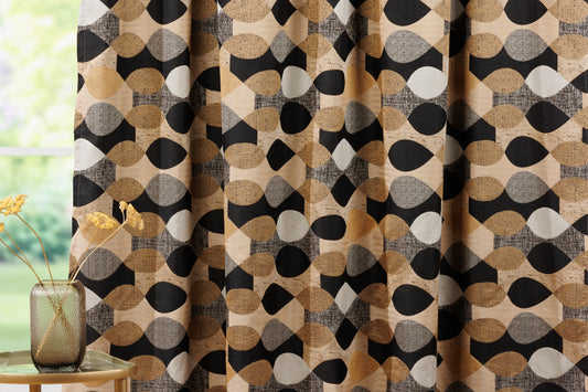 TRENTO Coffee Custom Made Curtains