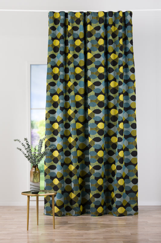 TRENTO Blue/Green Custom Made Curtains