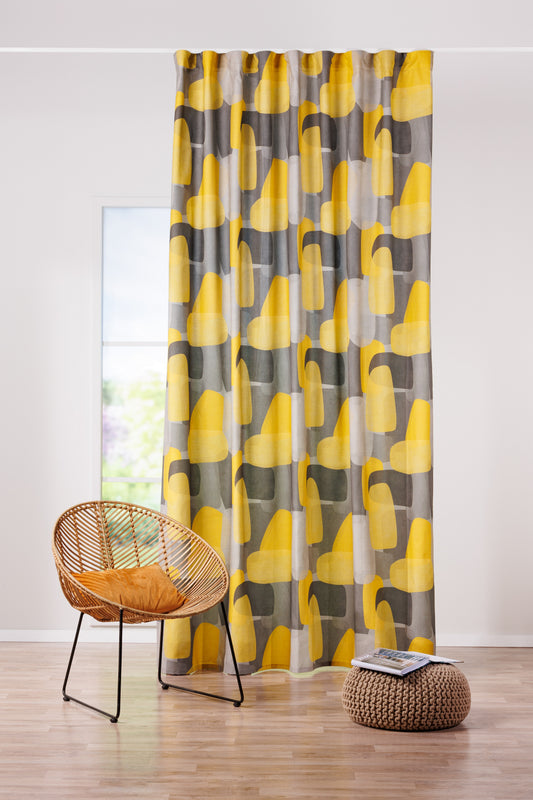 DEGAS Mustard Custom Made Curtains